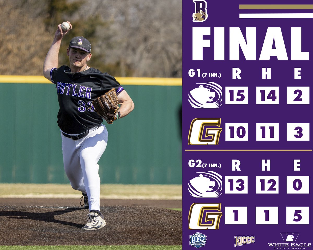 Grizzlies pick up 2 huge wins in a doubleheader sweep over Garden City!

#roargrizz🐻