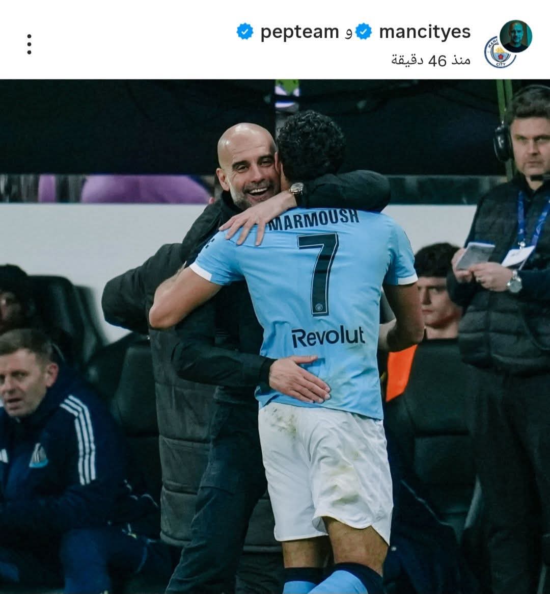 EgyProf's tweet photo. بيب جوارديولا عبر إنستجرام سعيد بتألق عمر مرموش 😍❤️.. https://t.co/O2nEa9vgRT