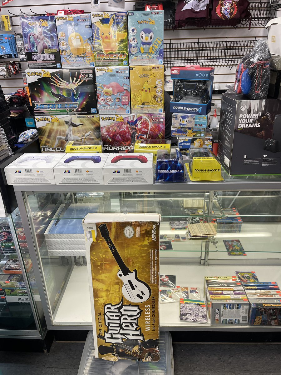 ArcadeBrooklyn's tweet image. Now available. #PS5 #PS4 #PS3 #PS2 controllers. #Pokemon, Wii Guitar Hero.