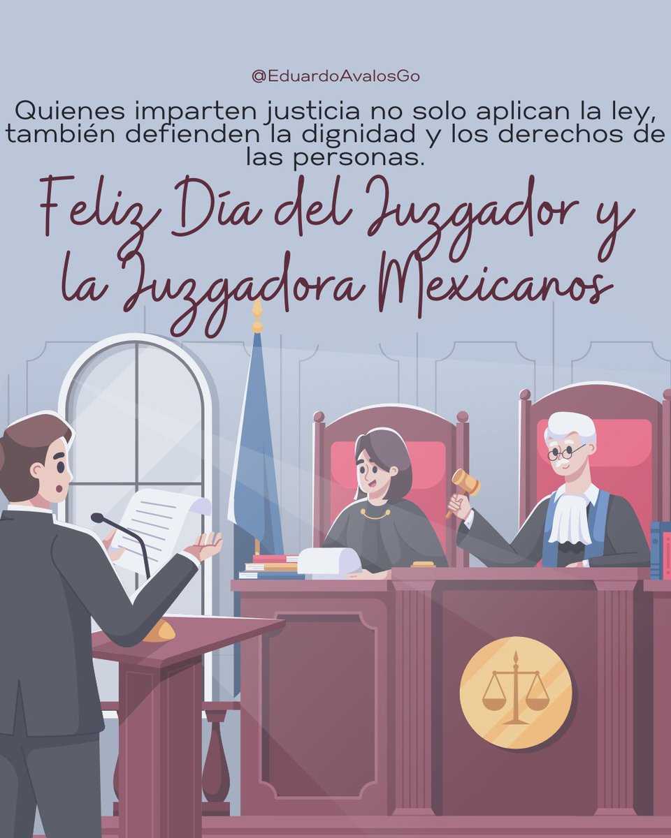 Hoy reconocemos la labor de quienes tienen la responsabilidad de impartir justicia con imparcialidad, ética y compromiso con los derechos de las personas.

Mi reconocimiento a todas y todos quienes integran el Poder Judicial.

⚖️ Feliz Día del Juzgador y la Juzgadora Mexicanos.