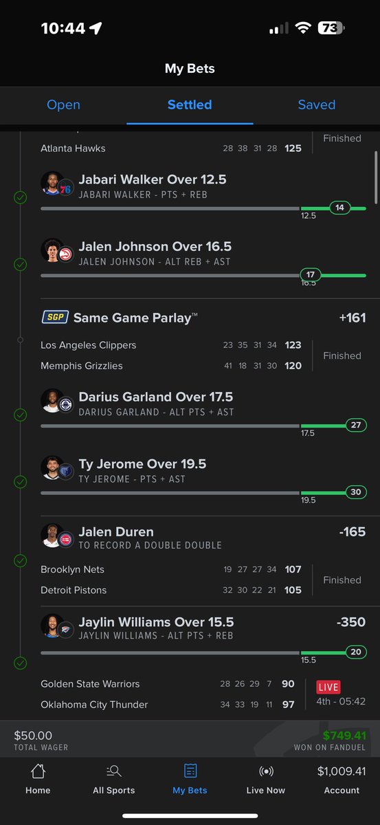 ryanbaker122's tweet photo. 3 nights in a row. On a heater 🔥
#NBA #fanduelparlays https://t.co/WwN8W8LQXz