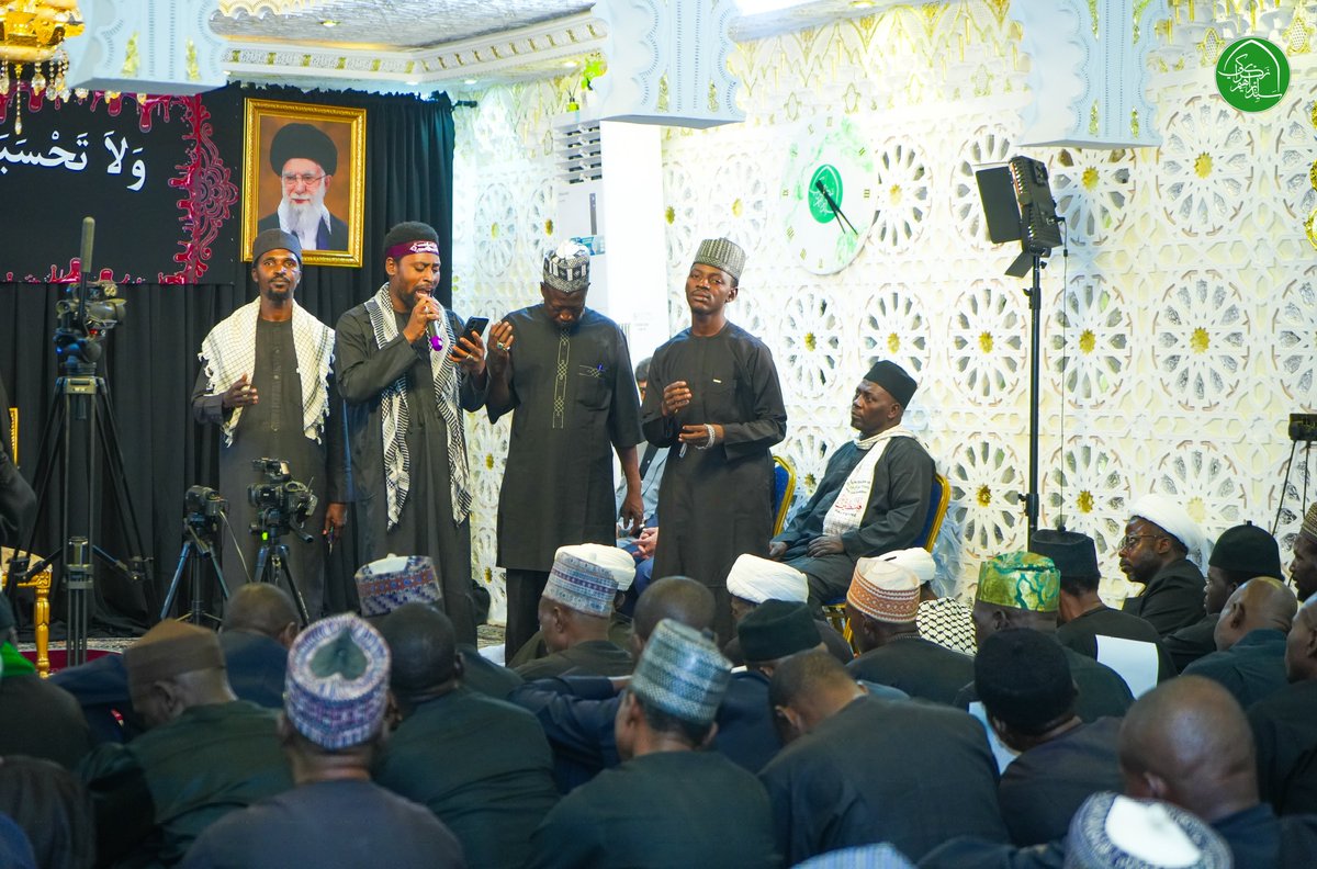 SZakzakyOffice's tweet photo. The Islamic Movement marked the 7th-day prayer for the martyr, Imam Khamenei, at the residence of its leader, Sheikh Ibraheem Zakzaky (H), in Abuja on 7 March 2026.

In his speech, the leader said that after offering our condolences on different occasions... https://t.co/72bqOVyq6T
