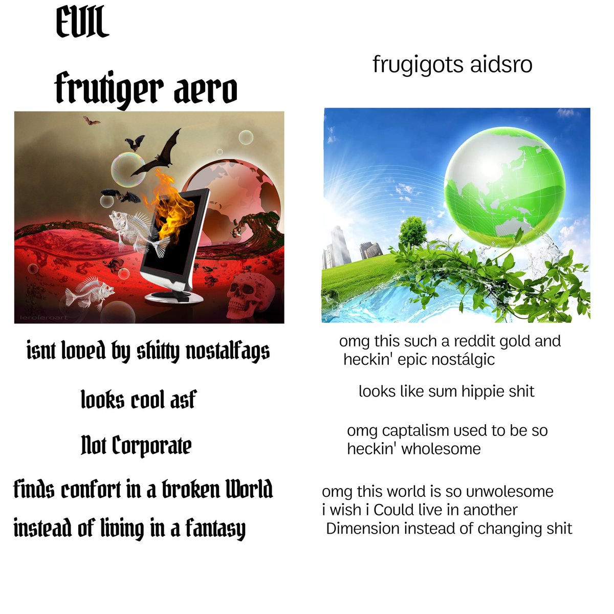 the EVIL frutiger aero ➤:/ tweet media