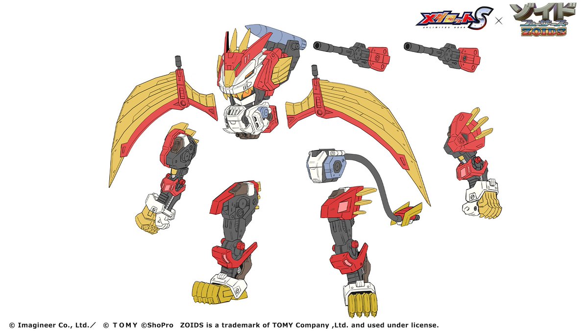 medarot_S's tweet photo. #メダロットS × #ゾイド　コラボ開催中💥

「ライガーゼロフェニックス」をモチーフとした新機体「LゼロPX・S」の、貴重な設定画を公開！
デザインは、まるかた先生に担当していただきました！ https://t.co/M6poVDoN46