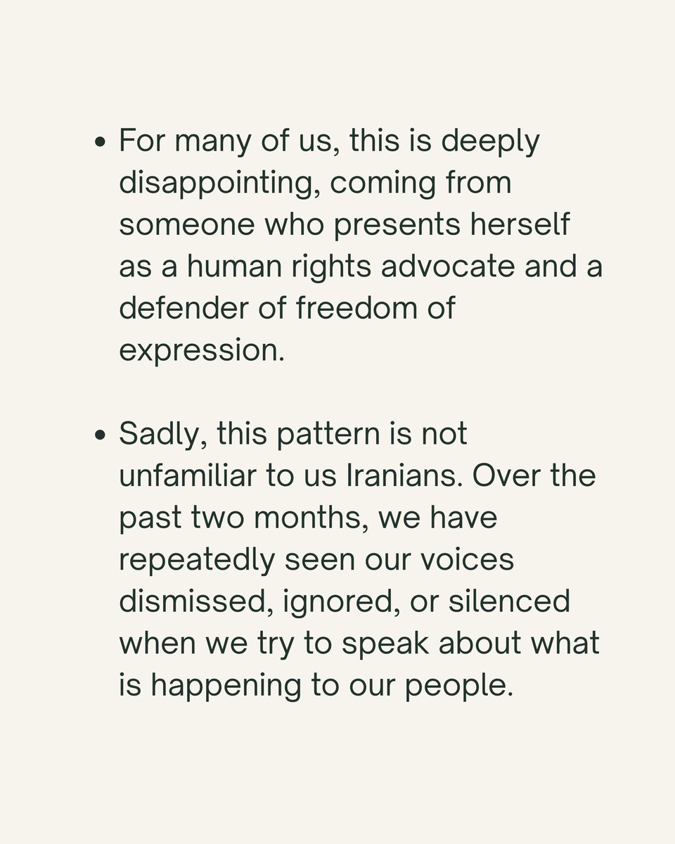 samira_taghavi's tweet photo. The left loves talking about “free speech” — until Iranians speak.

Trying to control the narrative on Iran while deleting Iranian voices is quite something.

Helen Clark could at least have had the courage to keep the comments instead of blocking Iranians.

So much for free speech.#IRGCterrorists #IranRevoIution2026 #KingRezaPahlavi #ThankYouTrump‌