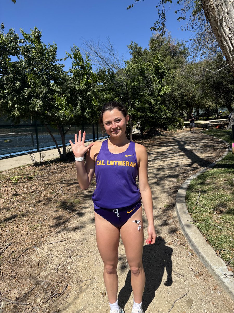 CalLutheranXCTF's tweet photo. At the SCIAC Quad Cup Qualifier today we had FOUR CLU All Time Top 10 Marks

Niani Jones - Triple Jump, 4th (11.05m) 
Summer Gelman - Steeplechase, 5th (12:04.77)
Kyndrie Bolton - Hammer, 7th (48.53m) 
Sloan Pullen - 1500m, 10th (4:50.08) https://t.co/QFEh16XRJx