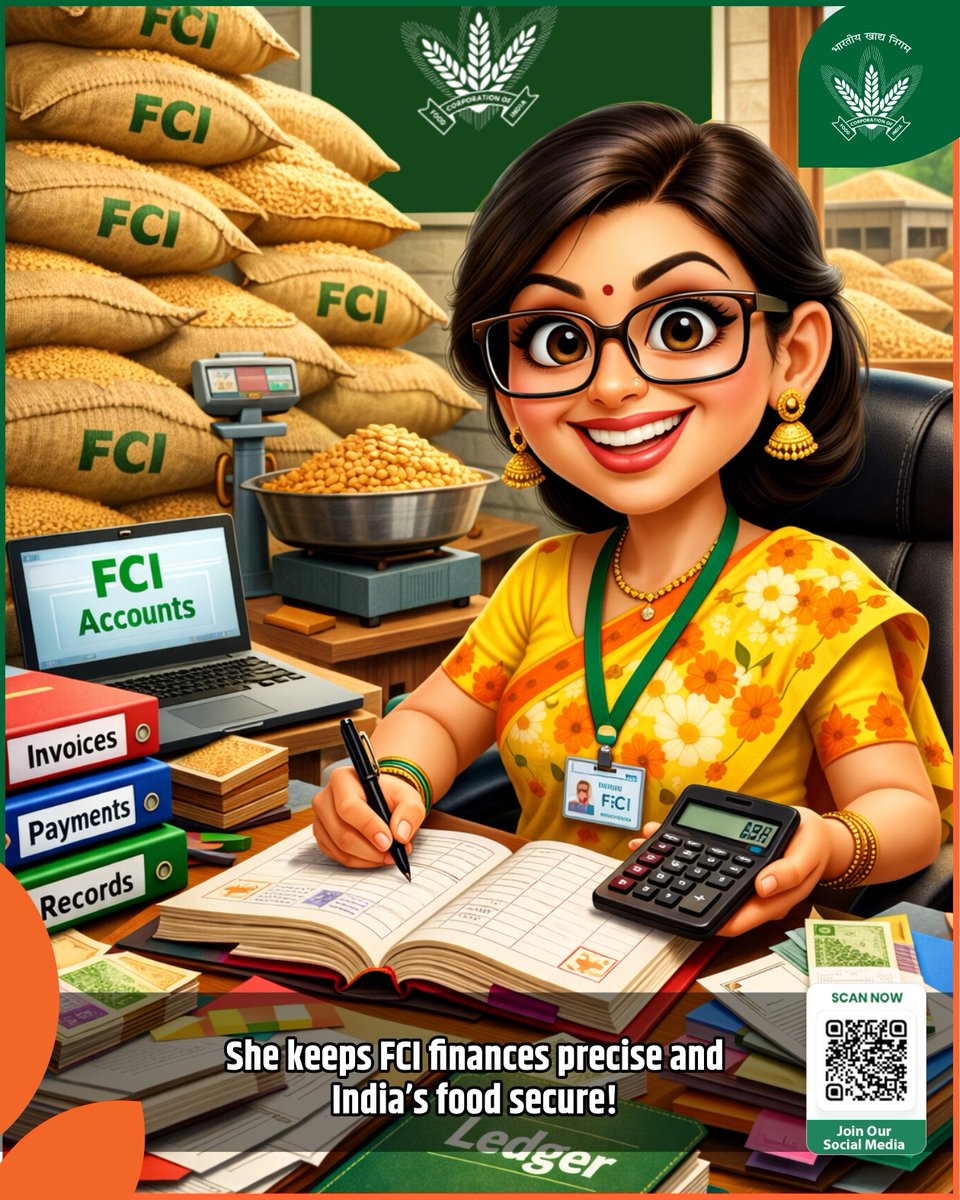 From procurement centres securing farmers’ harvests at MSP to quality control, logistics, accounts, engineering, IT, administration and management—women across FCI power every link of India’s food security chain. This Women’s Day, we celebrate her sweat, sacrifice, and strength