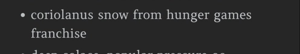 President snow is… problematic media?