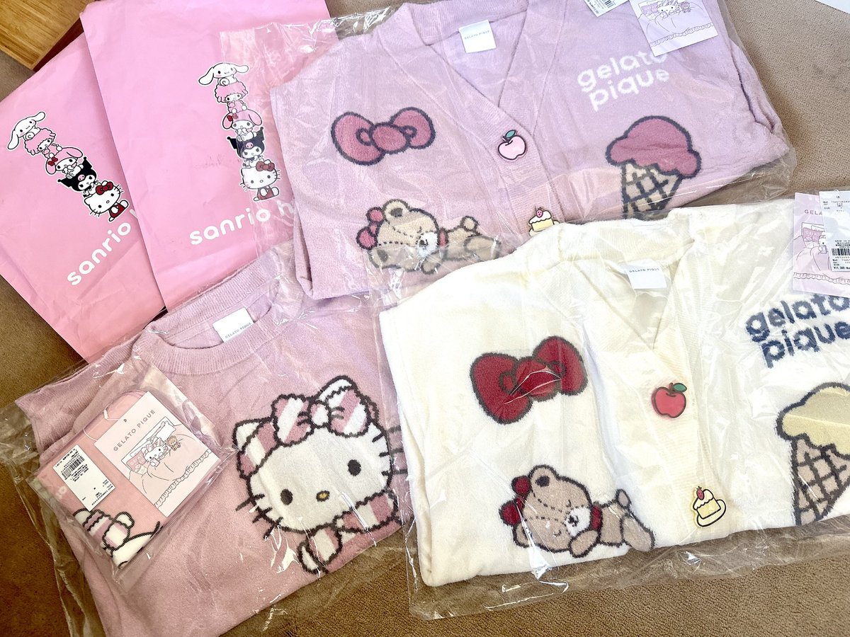 届きました🎀 ジェラピケ×サンリオの初コラボ キティちゃん