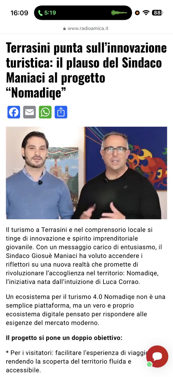 luca_corrao's tweet photo. Il Sindaco e Radio Amica scelgono la visione di Nomadiqe! 🎙️🏛️ Un passo avanti per valorizzare il territorio attraverso l'unione tra Host e Creator, eliminando le commissioni inutili. Il cambiamento è ora 🚀💎 https://t.co/Zcvhvd61iZ @Nomadiqe 
https://t.co/QYkbXIO7l6 https://t.co/cVd2nuSAi5