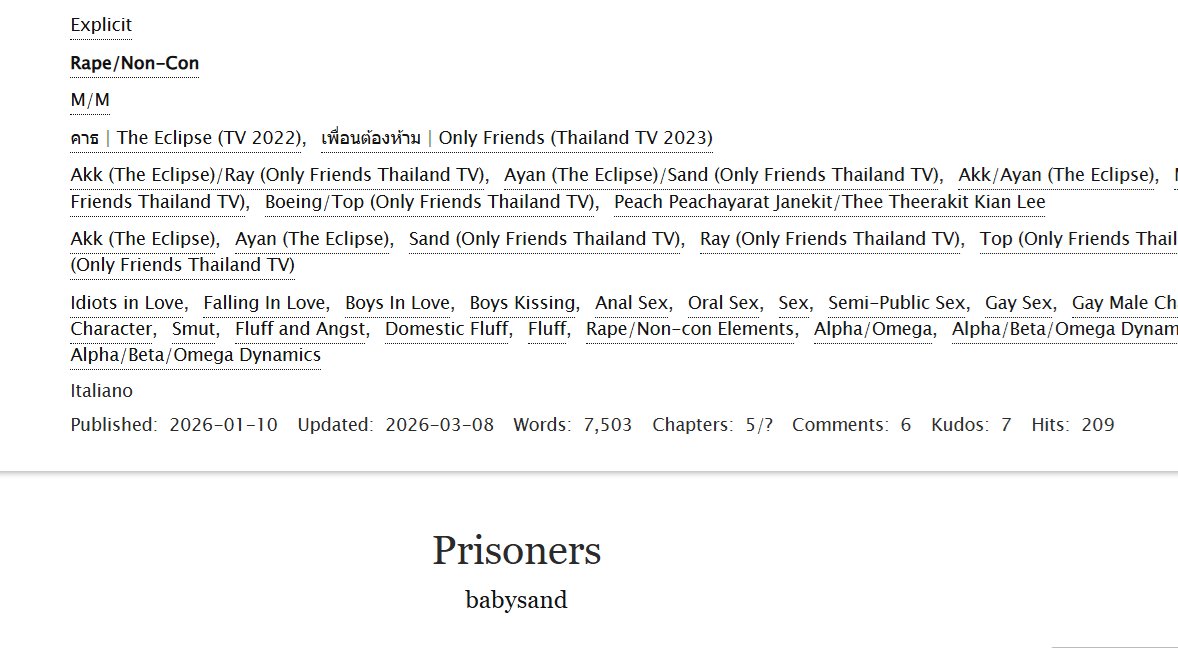 seilarsenico's tweet photo. Prisoners — Chapter 5 is out now !                 

https://t.co/CHoCVqqgoV

@AllThingsFK @Diviyuko @vallygge @AAA411991665480 @Meowfirtung @writing_khaos @kyjmoxn @khaolicious @Cat_as_Trophy_ @_mslunita @Hedazilief @tungieekhao 

if you want to be added, please tell me here ! https://t.co/9l73KMvTK9