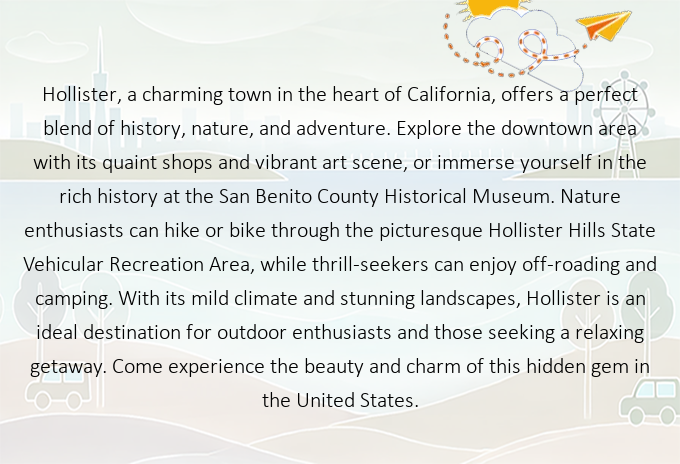 EclecticFlights's tweet image. Discover the Paradise of Hollister, United States: Your Next Unforgettable Getaway Awaits! Ready to explore? Find cheap flights there now! ✈️ fly.eclectic.flights/flights/flight… #Hollister #United_States #FlyEclectic #TravelWithUs #NewAdventures