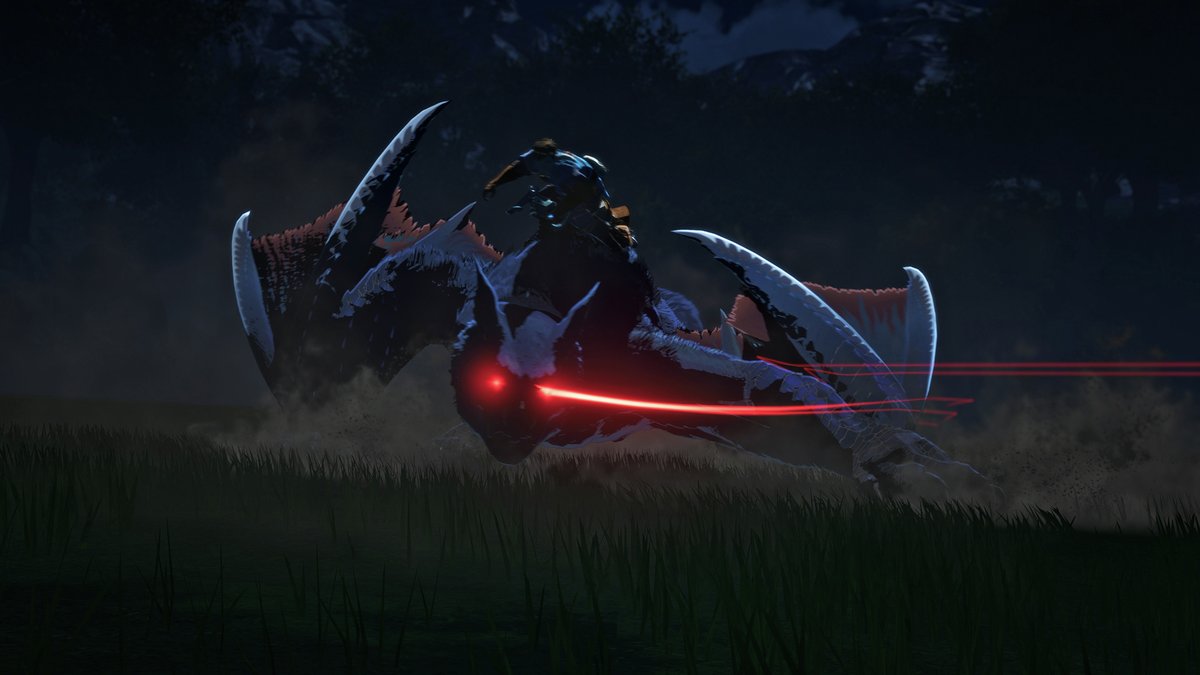 MHST_Official's tweet photo. 登場モンスター情報

【ナルガクルガ】
全身を獣のような漆黒の体毛に覆われた飛竜。
暗がりに身を潜め、恐るべき素早さで獲物を狙い、追い詰める。
その速度と機動力から、「迅竜」と呼ばれ恐れられている。
前脚には刃翼と呼ばれる鋭いブレード状の翼が備わっている。
これは生い茂る森林を掻き分けたり、獲物に飛び掛かる際に翼を開くことで殺傷能力を高める役割がある。

https://t.co/BhNGppQ8Os
#モンハンストーリーズ3 #MHST3