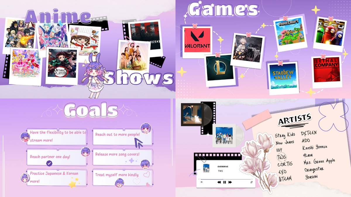 TeafieeCha's tweet photo. Hello! I'm Tea! I did @YingYueVT 's Model reveal/Ref sheet and her Debut slides!
Showcase shows the draft and ideas to the final works!
Her slides were bullet journal inspired!
HAPPY DEBUT DAY!
#ColorYue https://t.co/RIk6DhwDcs