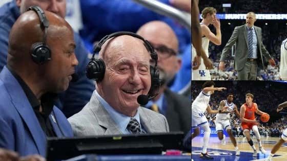 barstoolsports's tweet photo. A New Rock Bottom: Dick Vitale Spent The Entire Broadcast Absolutely Destroying Mark Pope And Kentucky For Being A Shitshow This Season https://t.co/gky2N6iJ7n https://t.co/Rpw61Ray1C
