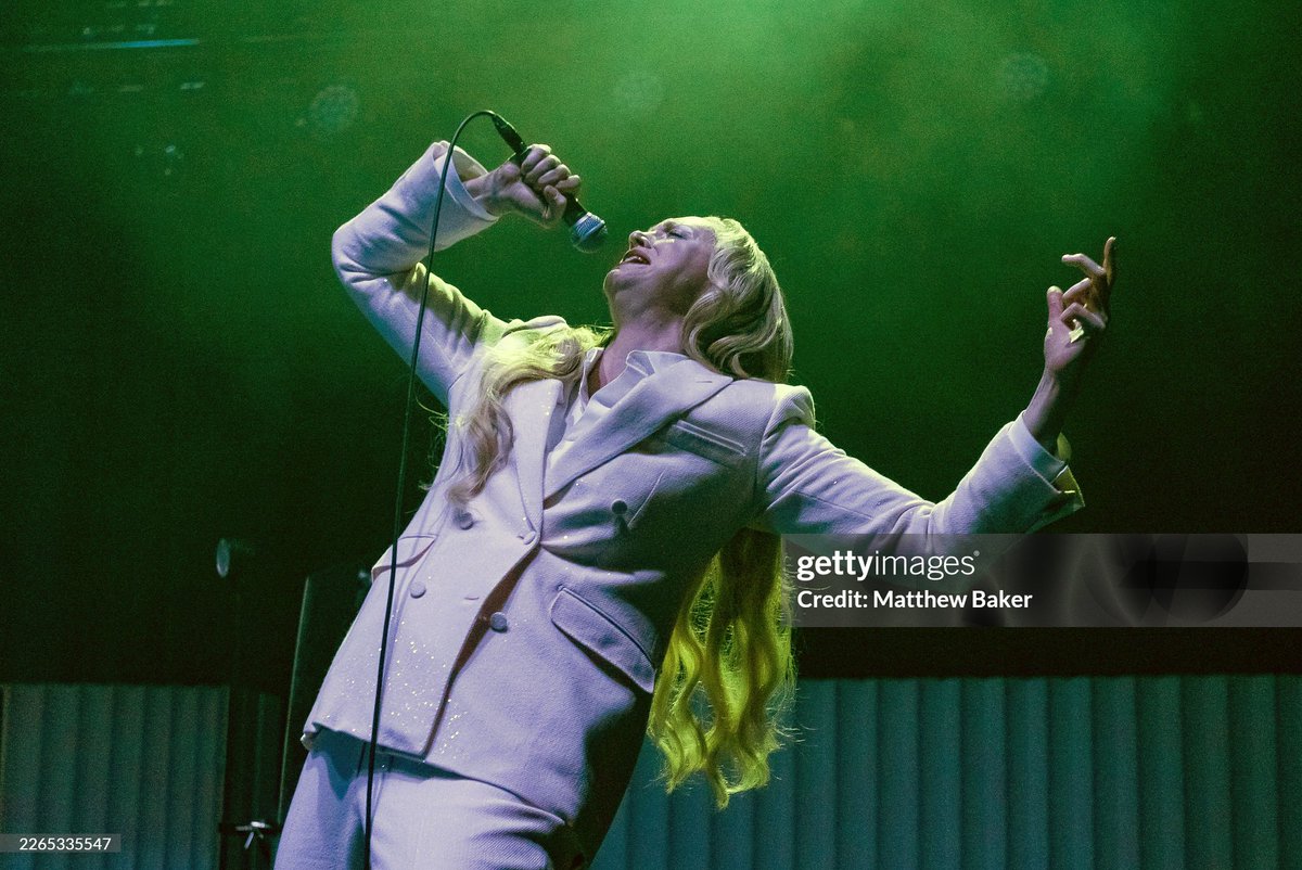 ChristieGallery's tweet photo. Gwendoline Christie performs onstage with Sleaford Mods at O2 Academy Brixton on March 07, 2026 in London https://t.co/HZm0QU92kx