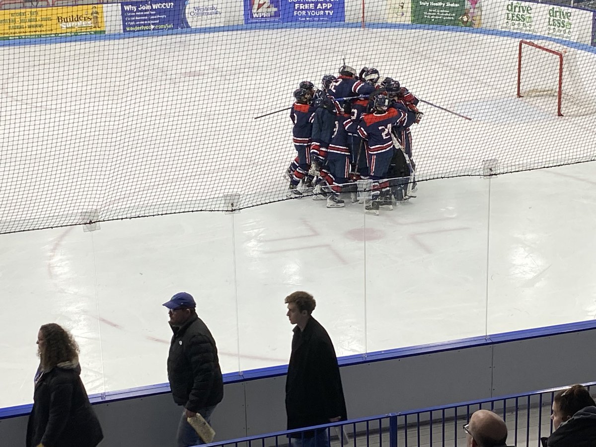 LHSRI_Athletics's tweet photo. Pelosi with another empty netter, Lions win it 5-1 to advance to the Frozen Four on Sunday, 3/15.   Let’s Go!! @LHSRI https://t.co/qs1Na1ahUJ