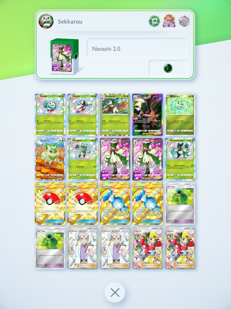 My first tournament of Paldean Wonders! Was taking a break and glad to make top cut on my first tournament back. Meowscarada + Decidueye are my goats! Thank you @ErickoTcg & @Jaydankest My first tournament of Paldean Wonders! Was taking a break and glad to make top cut on my first tournament back. Meowscarada + Decidueye are my goats! Thank you @ErickoTcg & @Jaydankest