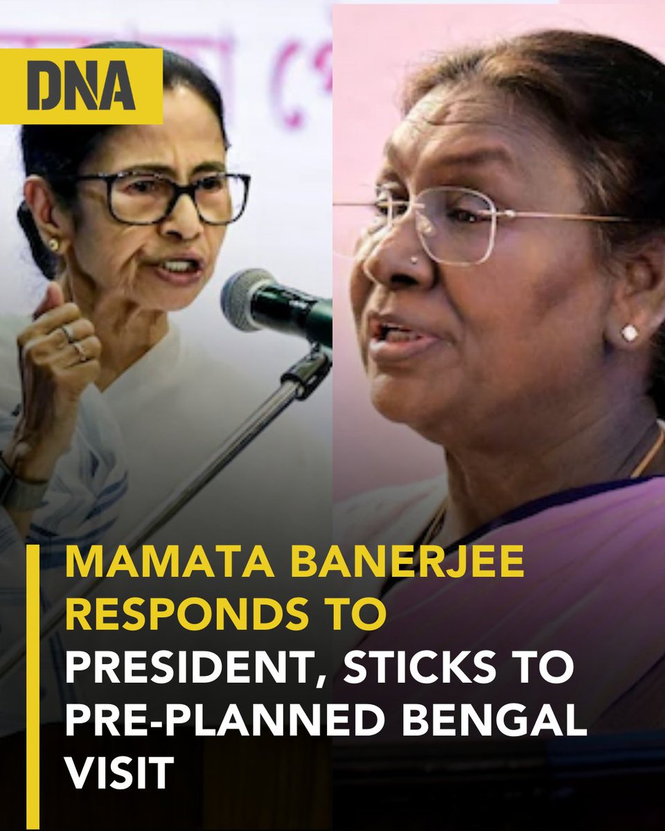 dna's tweet image. #MamataBanerjee clarified her absence at a tribal event in #Darjeeling, saying neither she nor her ministers were expected to attend as the schedule was pre-approved by the President’s Secretariat, and the event was organised by a private body.

#DNAUpdates | #DroupadiMurmu |