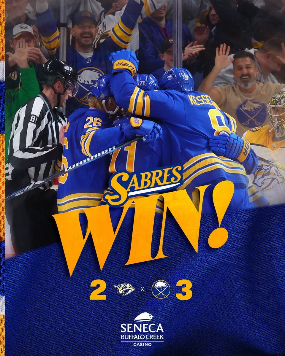 TripleT_25's tweet photo. The Sabres with 6 straight wins since the Olympic break!!!

🦬⚔️🏒🥅 🦬

#LetsGoBuffalo #LetsGoSabres https://t.co/fZKWGtqqxc