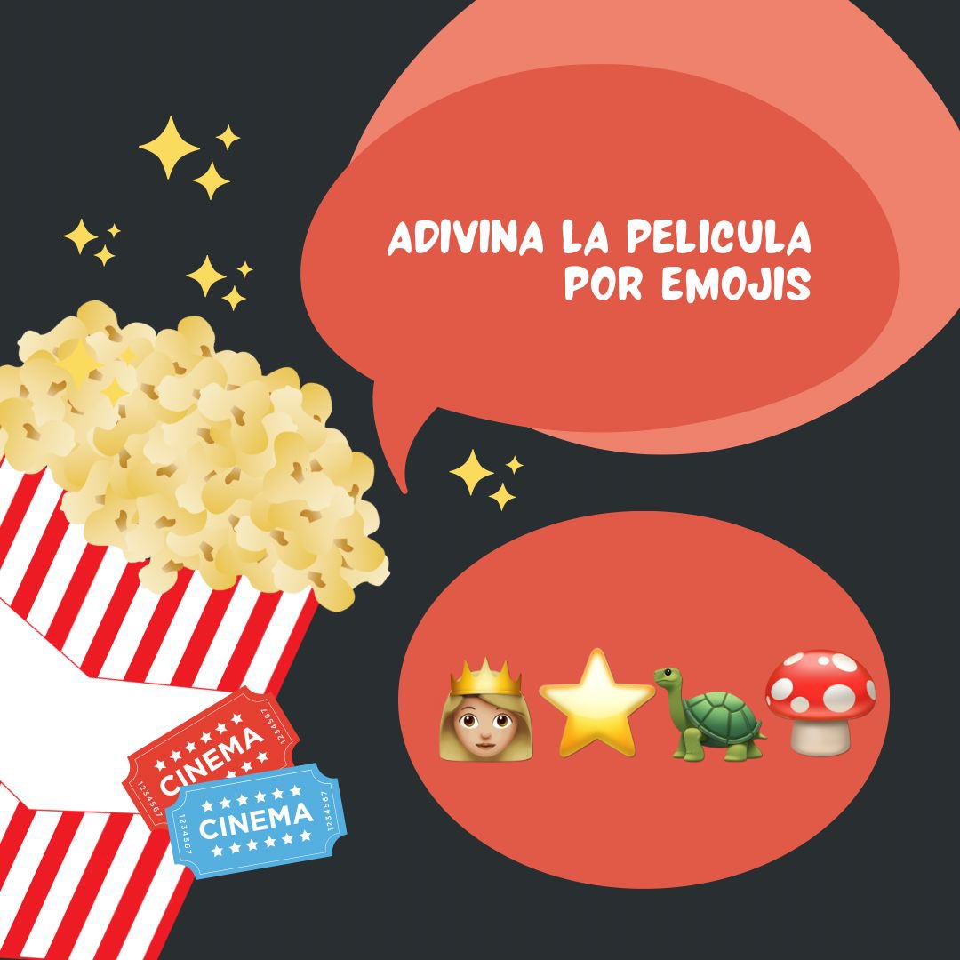#5❤️ 
🎥 ADIVINA LA PELÍCULA POR EMOJIS 

🍿 Comenta el nombre de la película 
🍿 Adjunta tu captura de tu reproducción en Spotify donde se vea la hora. 

⏰ A las 7:40PM dirígete a <a href="/olasdemarfc/">olasdemar_oficial</a> para el siguiente hilo.
🔗 open.spotify.com/playlist/117am…