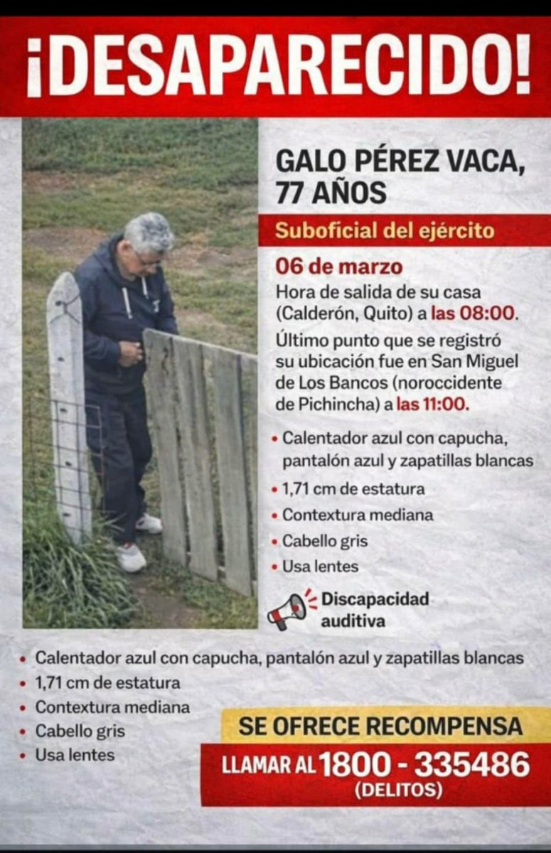 Únete a la búsqueda de Galo, comparte por favor...