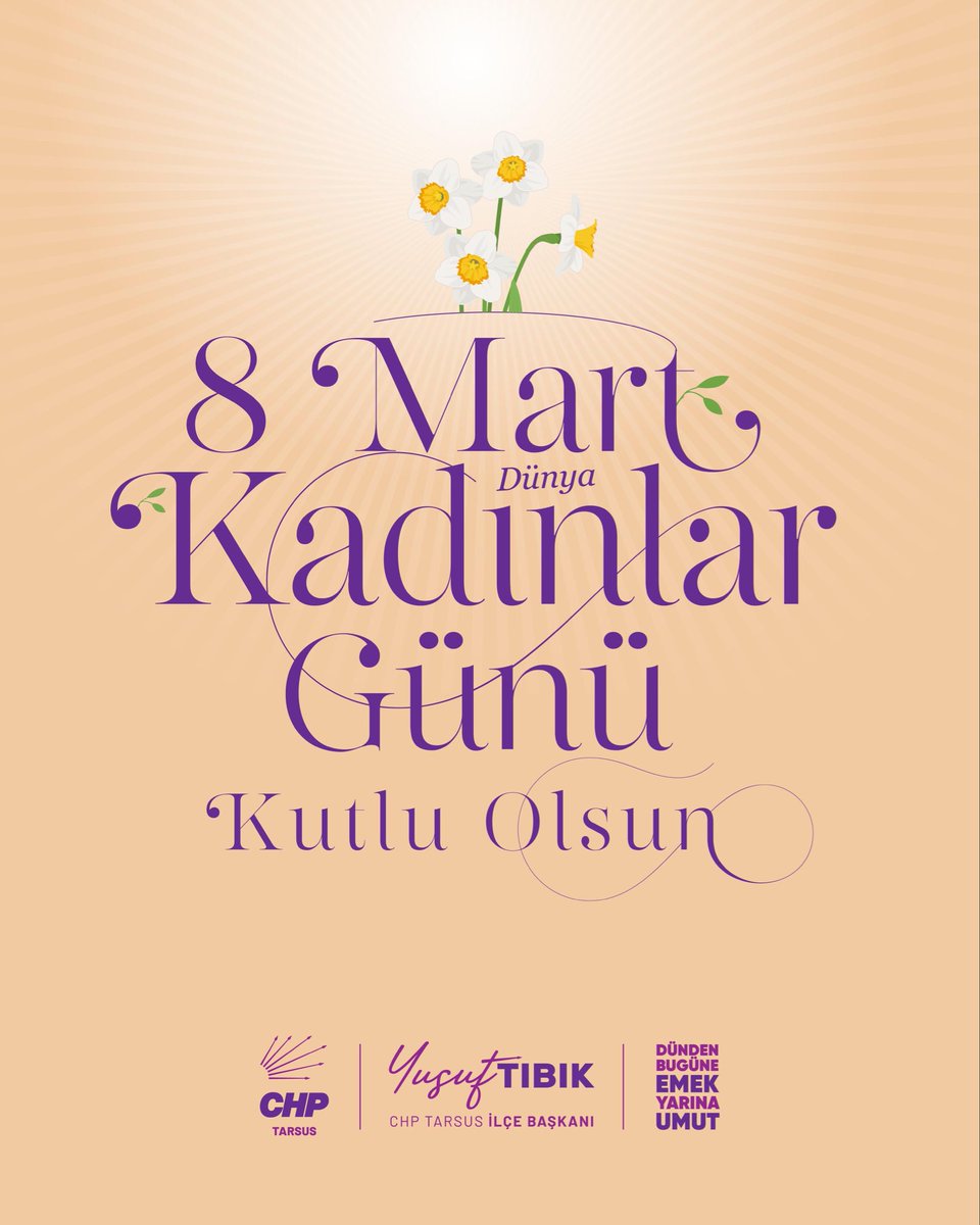 Kadının emeği, cesareti ve mücadelesi dünyayı değiştirir.

8 Mart Dünya Kadınlar Günü’nde, eşitlik, adalet ve özgürlük mücadelesi veren tüm kadınları saygıyla selamlıyor; daha güçlü, daha adil ve daha eşit bir gelecek için her zaman yanlarında olduğumuzu bir kez daha ifade
