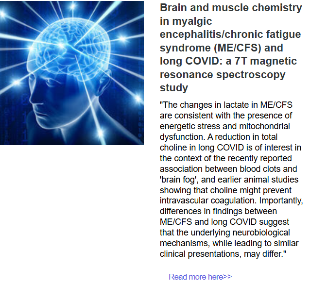 UK research study

Brain and muscle chemistry in myalgic encephalitis/chronic fatigue syndrome (ME/CFS) and long COVID: a 7T magnetic resonance spectroscopy study

nature.com/articles/s4138…

Screenshot from AMMES March 2026 newsletter

#MEcfs #LongCovid