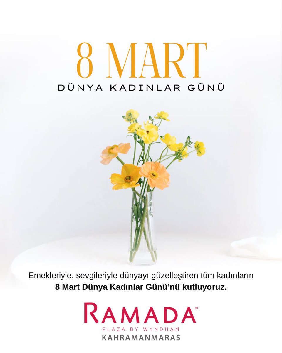 8 Mart Dünya Kadınlar Günü kutlu olsun.
Hayatın her alanında emeği, gücü ve sevgisiyle dünyayı güzelleştiren tüm kadınlara saygı ve teşekkürlerimizle. 🌸

#8Mart #DünyaKadınlarGünü