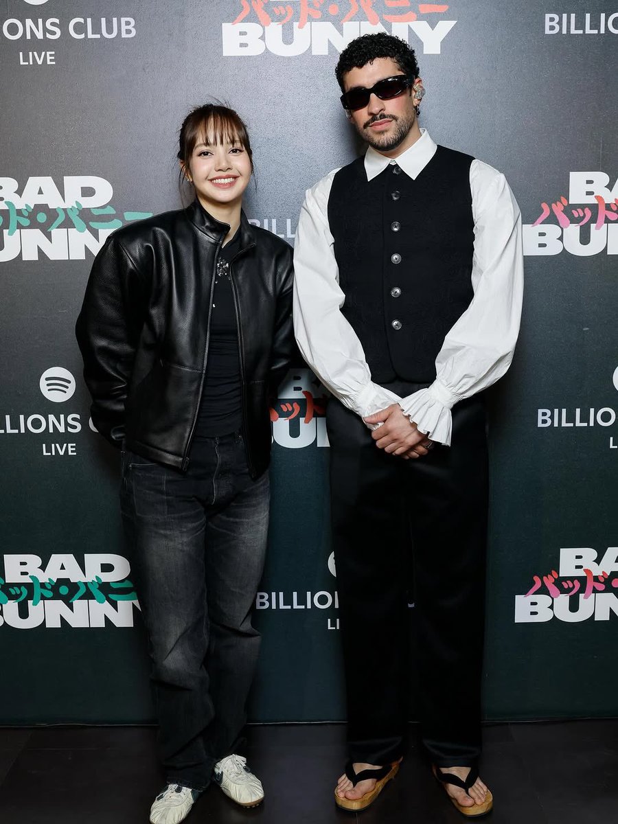 colormoodss's tweet photo. Lisa และ Bad Bunny ในงาน “Billions Club Live” ของ Spotify ที่ญี่ปุ่น 🤍
#LISA #BADBUNNY #COLORMOODS https://t.co/qCBaUU97nZ