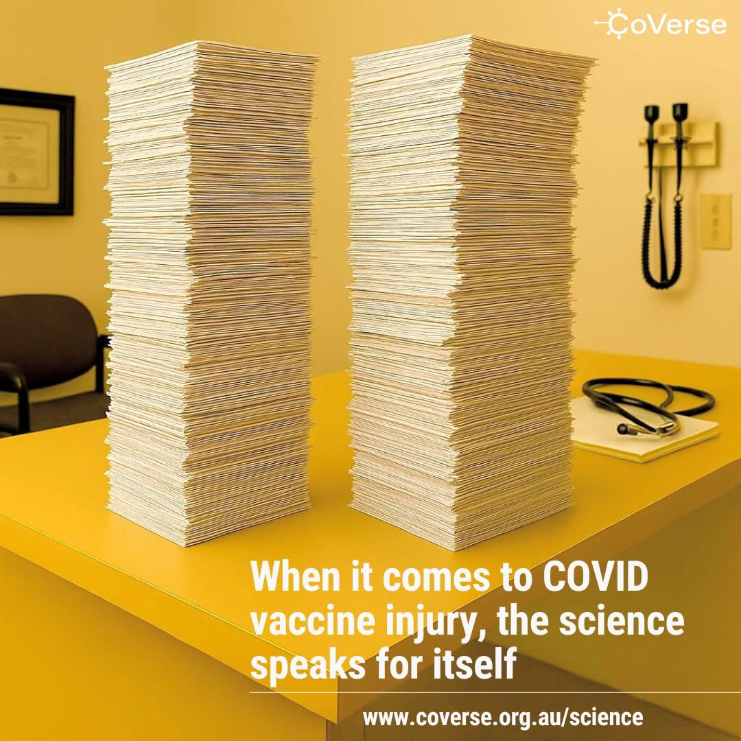 Over 4,300 peer-reviewed research articles exist on COVID-19 vaccine injuries. The science is there; the question is, have you seen it?

For those seeking credible, evidence-based research, we’ve gathered it all in one place.

Explore the evidence at: 

coverse.org.au/science
