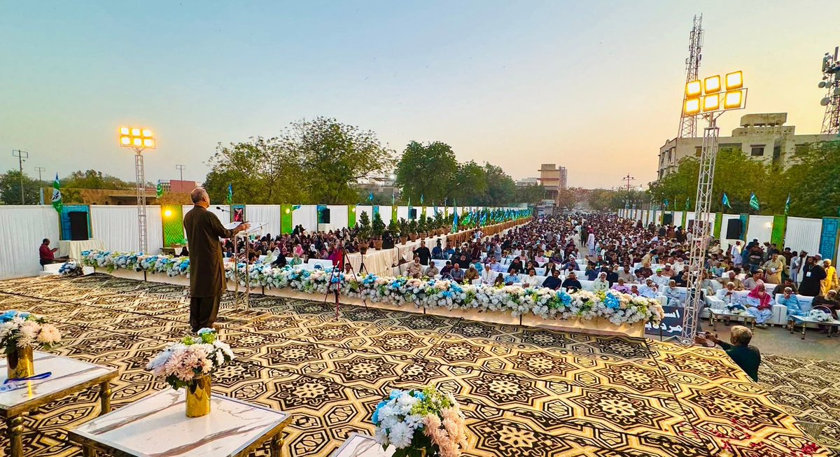 jigadap's tweet photo. امیر جماعت اسلامی پاکستان حافظ نعیم الرحمان گلشن معمار میں منعقدہ امریکہ و اسرائیل مردہ باد جلسہ عام سے خطاب کررہے ہیں۔
#Iran #Pakistan #jamateislami https://t.co/wIvtAsbuh5