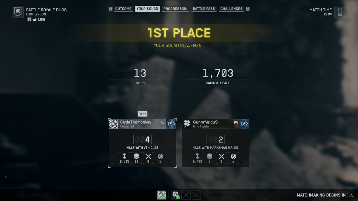That magical moment when you and your best friend finally nails that 1st elusive victory in <a href="/Battlefield/">Battlefield</a> Redsec after a long long time. Definitely feel like I'm too old for this shit 😅