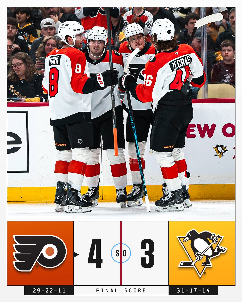NHL's tweet photo. Yet another shootout win for the @NHLFlyers! 😮‍💨 https://t.co/6ESQgimfnu