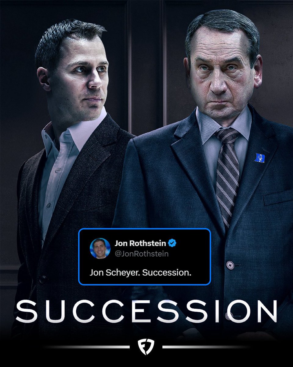 FanDuel's tweet photo. "Jon Scheyer. Succession." - @JonRothstein 

No. 1 Duke gets revenge against UNC 😤 https://t.co/pAXPhkmW9L