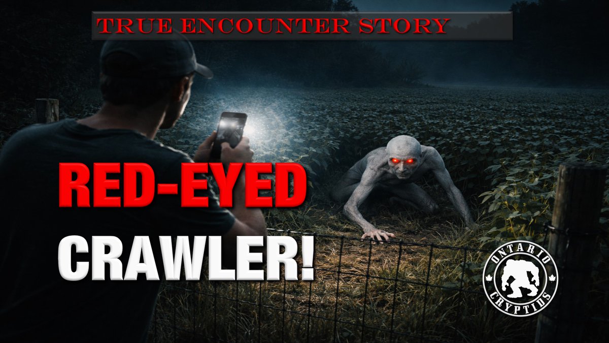 CryptidsOntario's tweet photo. Red Eyed Crawler! [EP-309] #cryptids #crawler #bigfoot #dogman #humanoid #entity https://t.co/9jJhoOLXQP https://t.co/rsRMuvXOIh