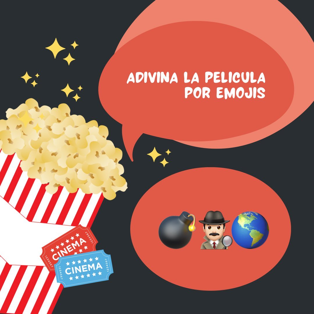 #6❤️ 
🎥 ADIVINA LA PELÍCULA POR EMOJIS 

🍿 Comenta el nombre de la película 
🍿 Adjunta tu captura de tu reproducción en Spotify donde se vea la hora. 

⏰ A las 8:00PM dirígete a <a href="/migajerasdoblem/">Migajeras Doble M 🍪⭐️</a> ara el siguiente hilo.

🔗 open.spotify.com/playlist/117am…