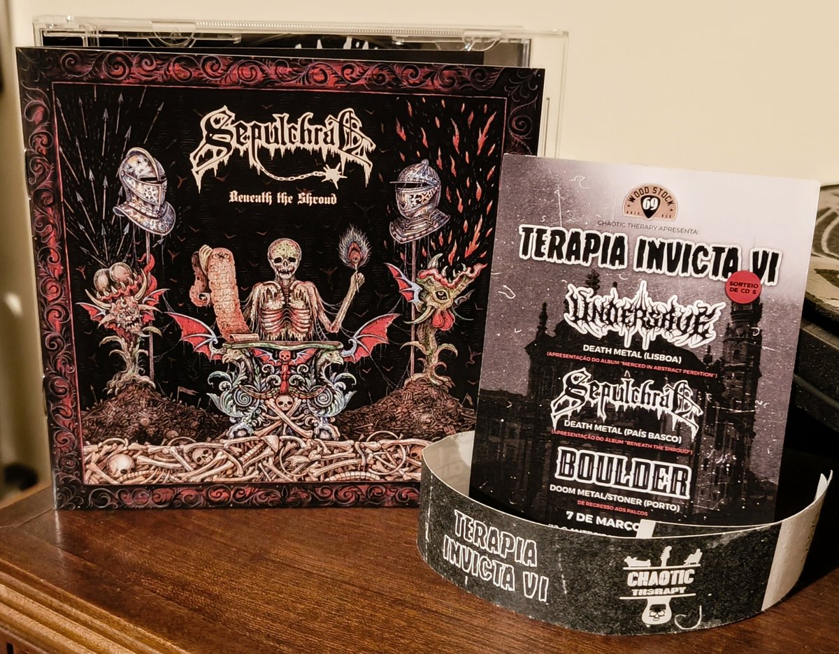 divinenothuman's tweet photo. After tonight's show, time to spin the CD 🍻
🇪🇸 SEPULCHRAL: "Beneath the Shroud" (2025)
🎧 https://t.co/nPUQRrRxgy
#Sepulchral #DeathMetal #NowPlaying #Metal #Playlist #CD #MetalTwitter #OSDM https://t.co/cQjVe41xT7