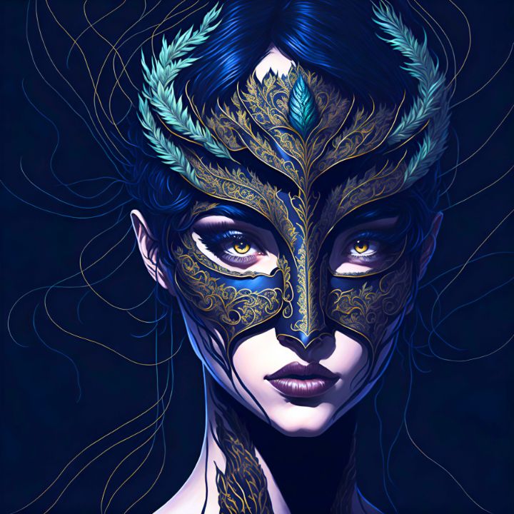 touch_sophany's tweet photo. Art of the Day! "A woman wearing a Venetian mask". Buy at: https://t.co/YSQpnRVI7l https://t.co/ItIuIZVMvw