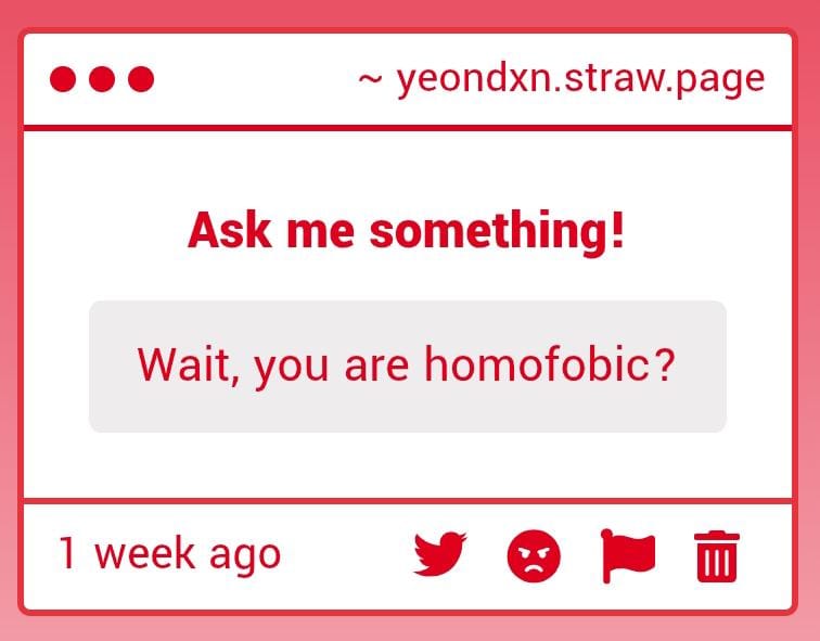 la forma en la q escribiste esta pregunta m hace pensar q el inglés no es tu lengua materna 😭 PERO REALMENTE QUE HICE PARA QUE M PUSIERAS ESTO NI SIQUIERA HE USSDO LAS REDES EN AL MENOS TRES MESES