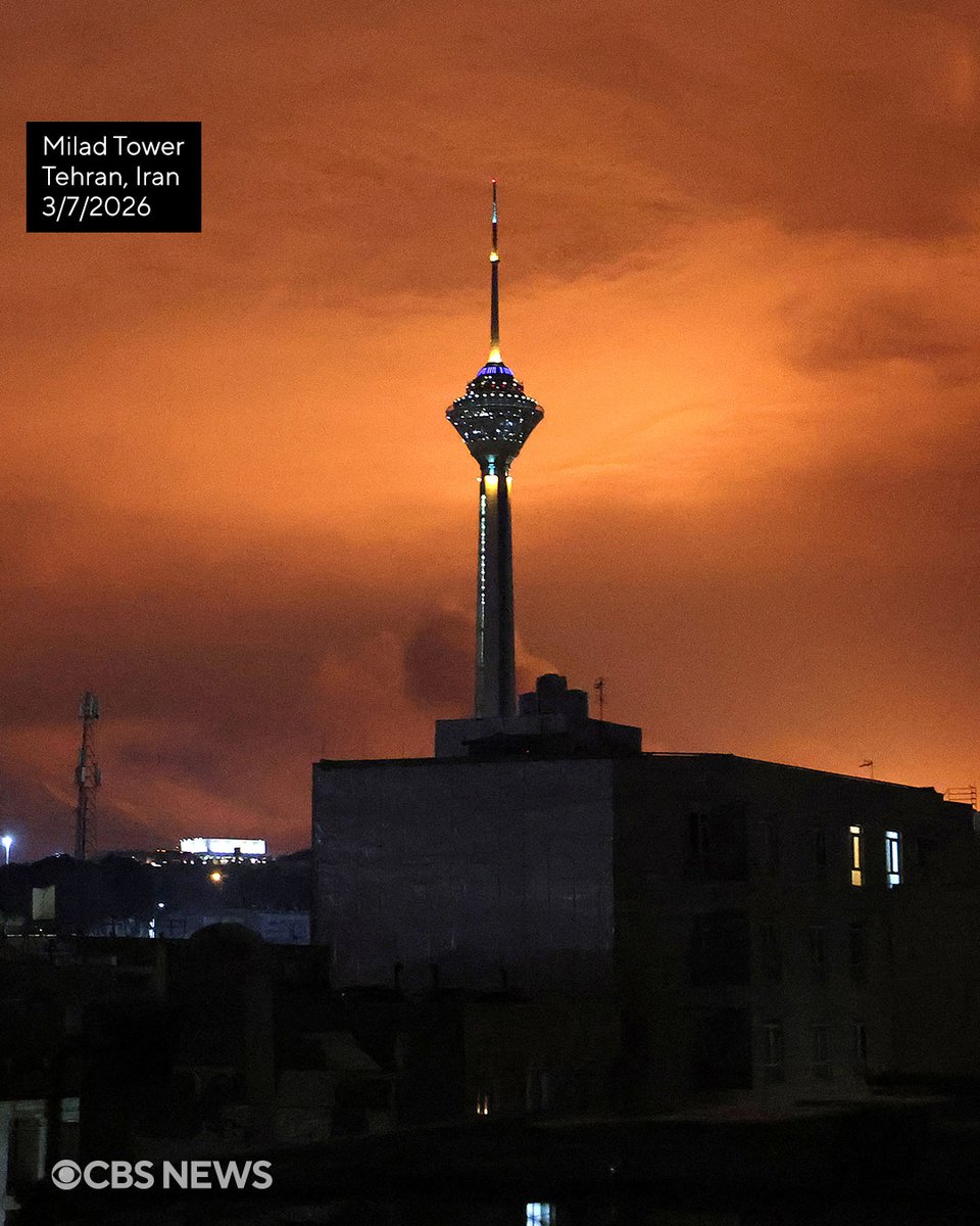 Massive plumes of flames lit up the night sky in Tehran on Saturday after the Iranian state news agency said that an oil storage facility was targeted by the latest U.S. and Israeli strikes.

The depot, the IRNA news agency reported, was in an area close to a key oil refinery and