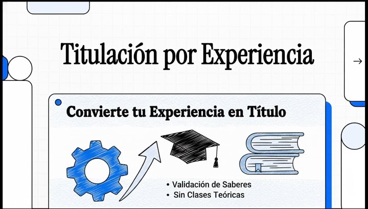 Convierte tu experiencia laboral en un Título Profesional 🧑🏻‍🎓📃. Certifica lo que ya aprendiste con años de práctica profesional !

✅ Sin Exámenes
✅ Sin Clases
✅ Sin proyectos de Tesis