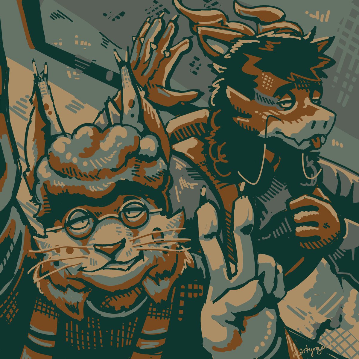 #DailyCutePost 3/6/2026, art by <a href="/martyrgeist/">marlowe.</a> here and (at)martyrgeist.b***.s***** on 🦋 

Support good artists!