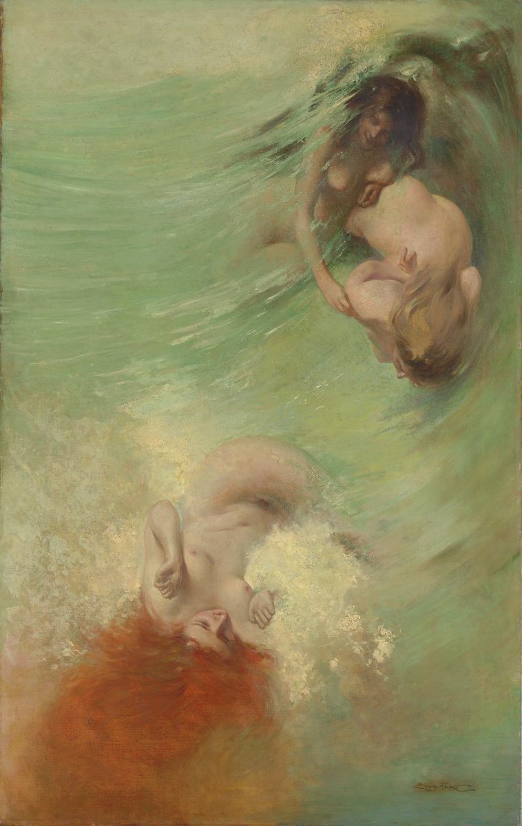 GodsWhisper777's tweet photo. Mermaids and Sea Nymphs by Eric Pape (American, 1870-1938) https://t.co/UBapKwM6sN
