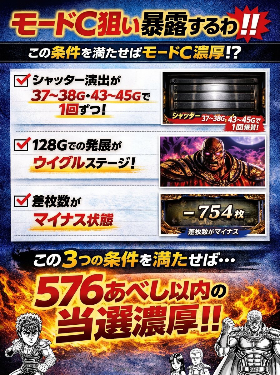 yuichislot's tweet photo. 北斗の拳でモードC狙い？？
1から回す価値アップなのか？
スロマニュって人が言ってたよ！ https://t.co/ErsbOeVUfe