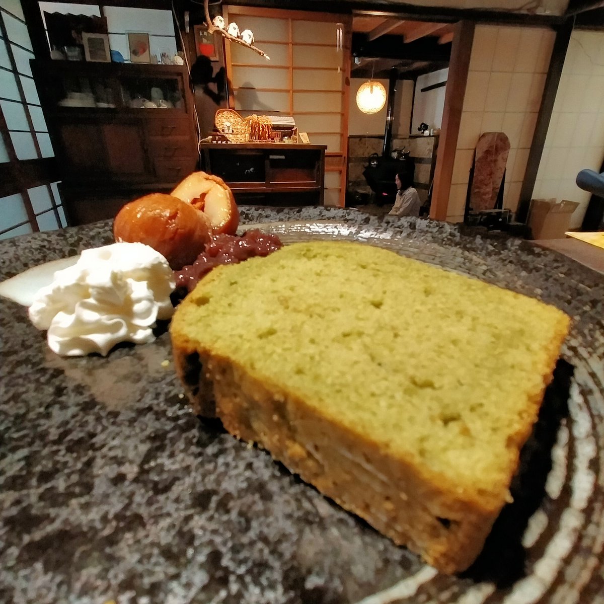 抹茶パウンドプレート
和栗をふんだんに🤗

#古民家カフェ