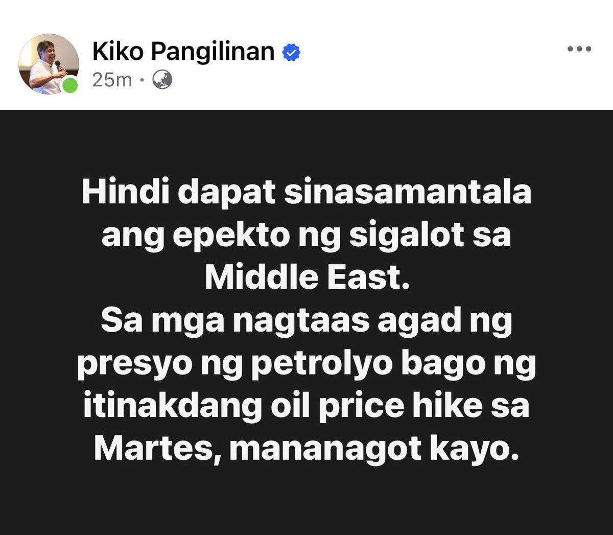 Kiko Pangilinan tweet media