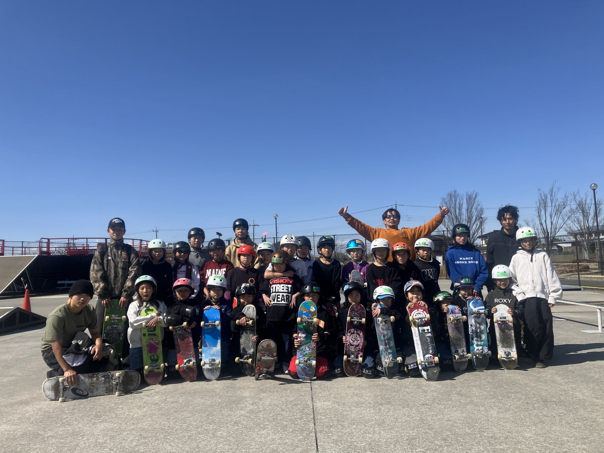 konosukamiya's tweet photo. 御礼！昨日は、😎 #上田豪 の #スケートボード アカデミー🛹にご参加頂き、誠にありがとうございました🙇強風の中での開催となりましたが、皆様が真剣に楽しみながら、レッスンを受けて頂いた事に深く御礼申し上げます✨来月のアカデミーも何卒よろしくお願い致します👍 https://t.co/p7K9Up6dHY