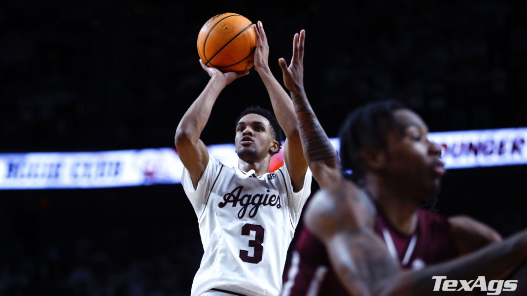 Rylan Griffen is making a name for himself in March.

At Kansas, he was a role player.
At Texas A&amp;M, he’s a REAL player.

CAREER-HIGH 24 PTS, 5 3PM, 7 REB, 3 AST, 3 BLK, 6 STL

Hooper.