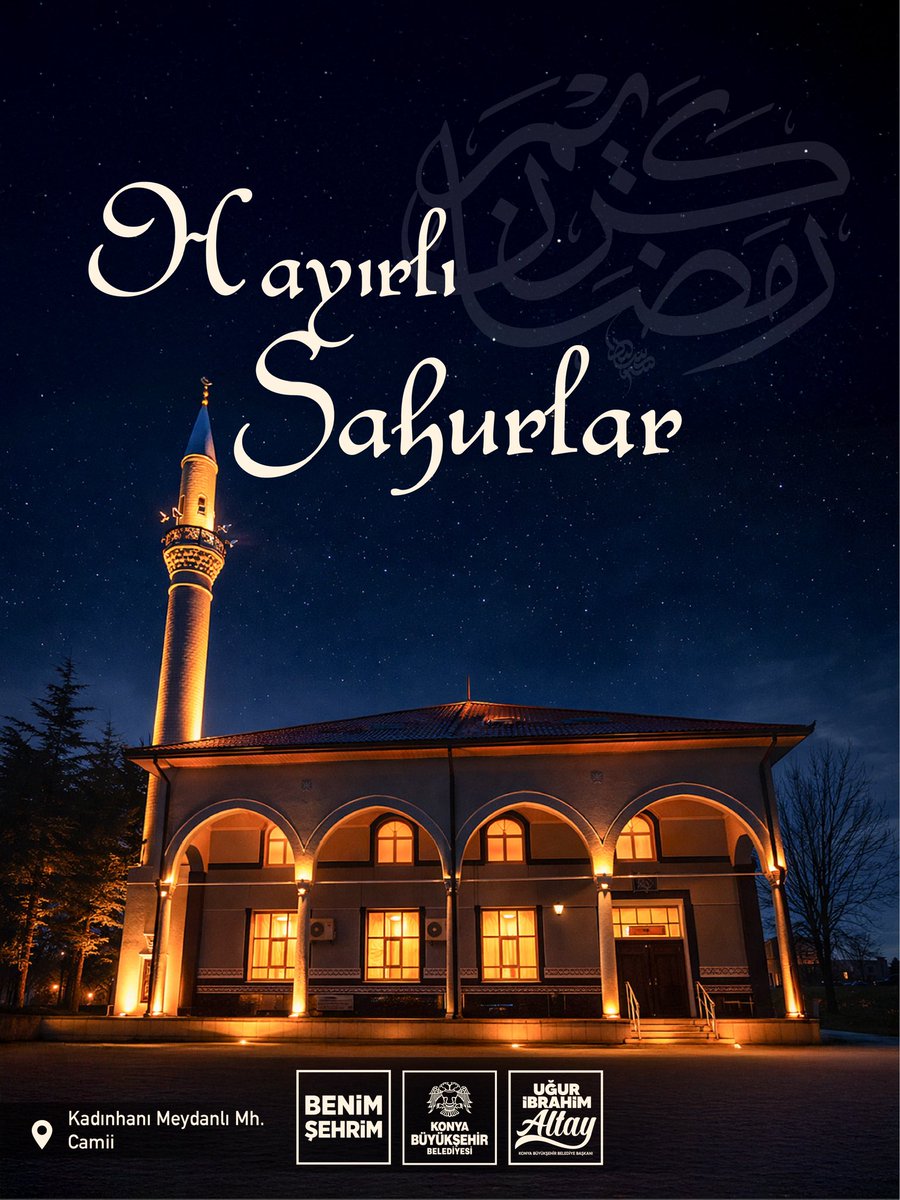 u_ibrahim_altay's tweet photo. De ki: “Benim namazım, ibadetim, hayatım ve ölümüm, hepsi âlemlerin rabbi olan Allah içindir.
(En'âm -162)

Hayırlı sahurlar. 🌙
…
📷 Meydanlı Mh. Camii / Kadınhanı https://t.co/7RBAWibq2t